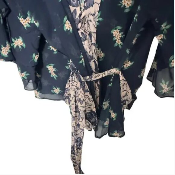 NWTs Johnny Was Jade Ezra Mixed Floral Wrap Top Kimono (L) Large - Picture 5 of 8
